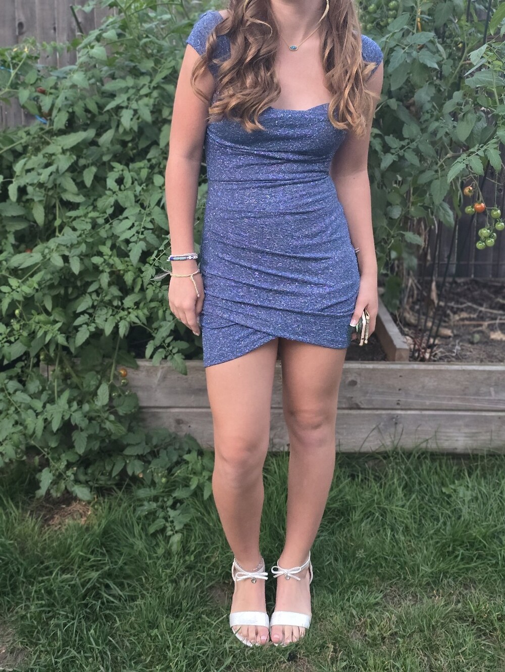 Windsor Sparkly Periwinkle Blue Cocktail Dress